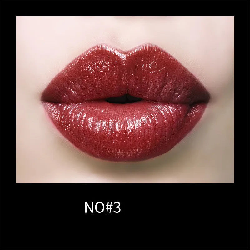 Moisturising lipstick 3.8g in eight shades including red, cherry, plum, and rose bean paste for daily lip makeup