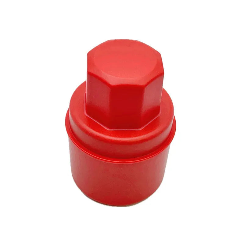 Car tyre polishing sponge brush with lid showing sponge options in black and red colours