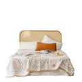 Cotton geometric pattern towel blanket in modern simplicity style showing textured fabric detail