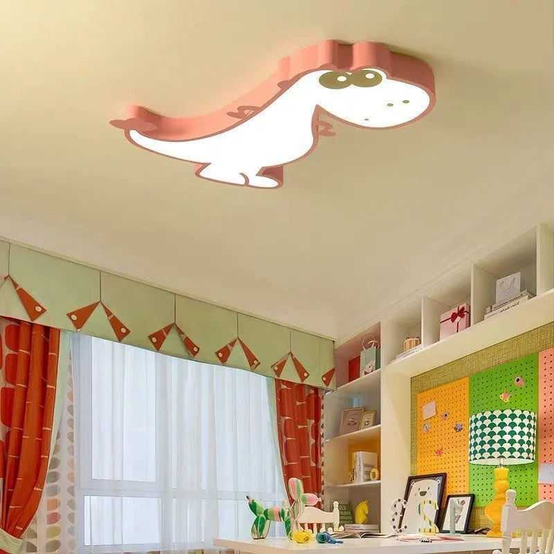 48cm cartoon dinosaur ceiling light with aluminium base and PVC shade
