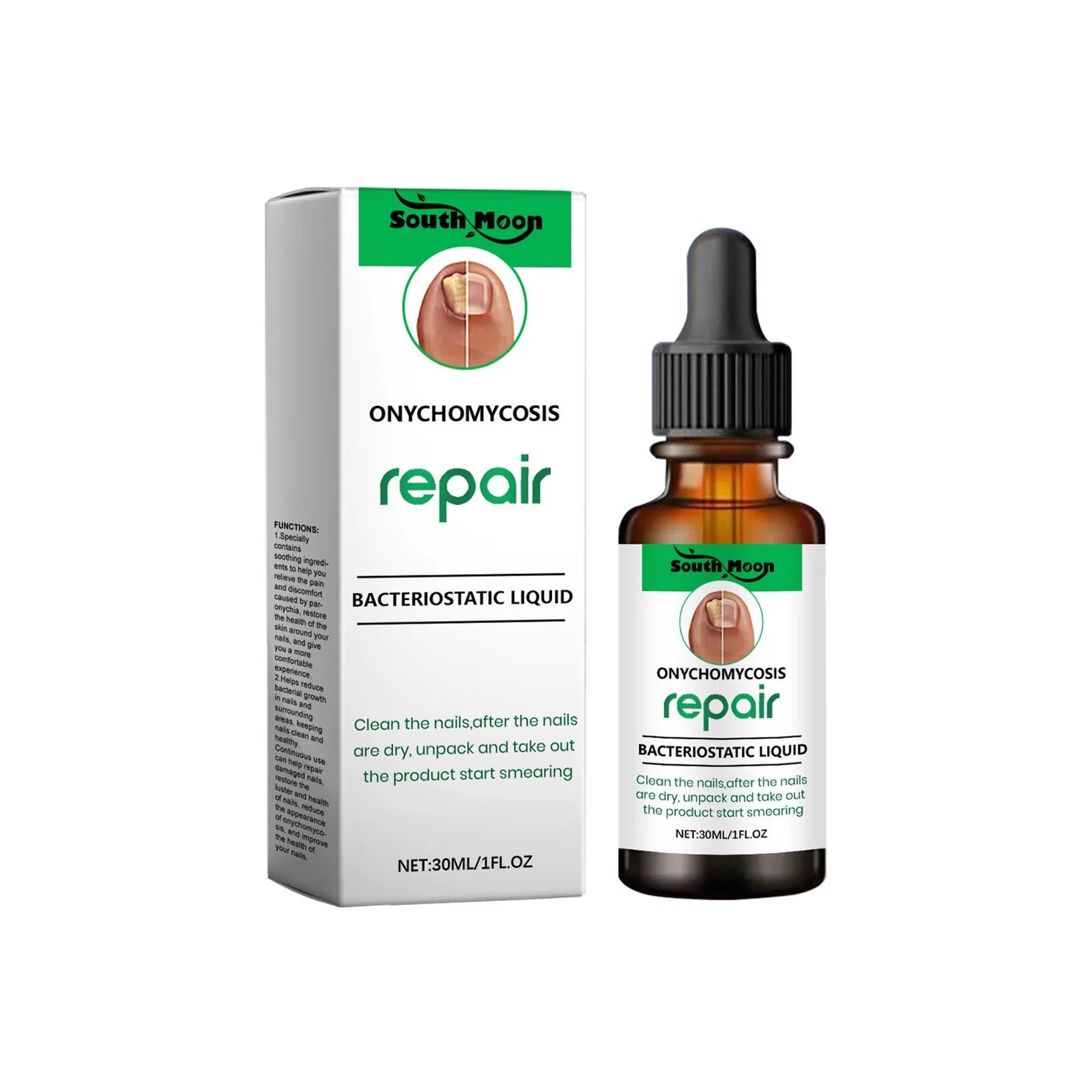 30ml bottle of gentle nail nursing solution for daily cleaning