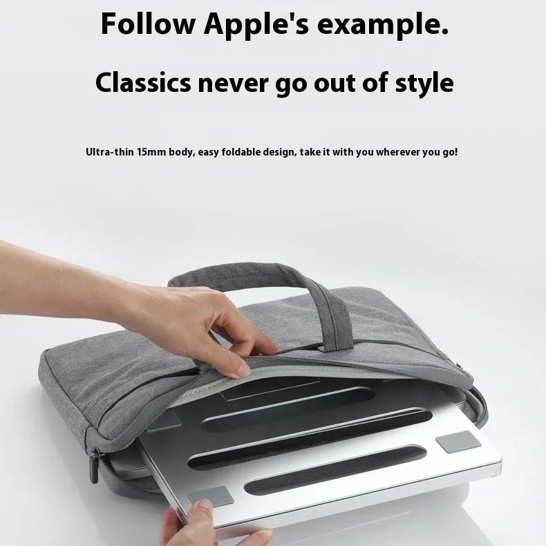 Aluminium alloy folding notebook cooling rack showing its 270mm by 210mm platform in a silver colour.