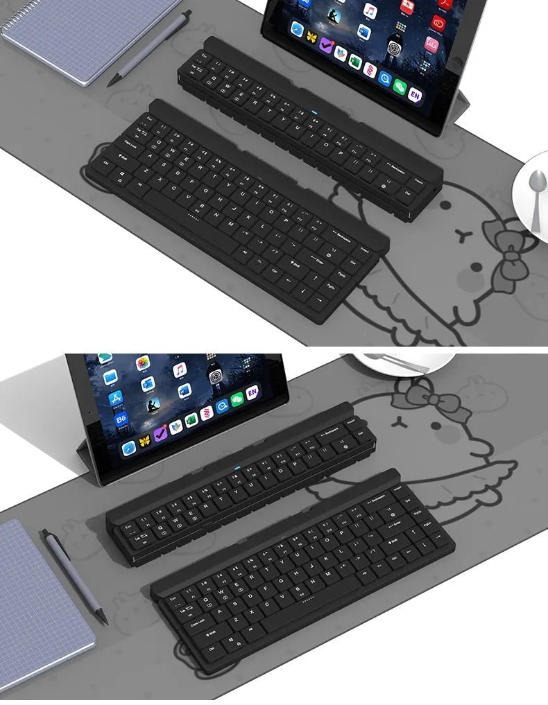 RK925 Bluetooth mechanical keyboard with low axis, black casing, for computer tablet and phone use