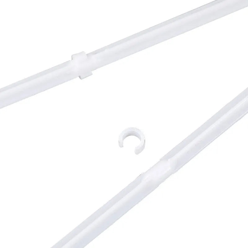 White PP plastic car window flag pole holder set with 10 poles for vehicle decoration
