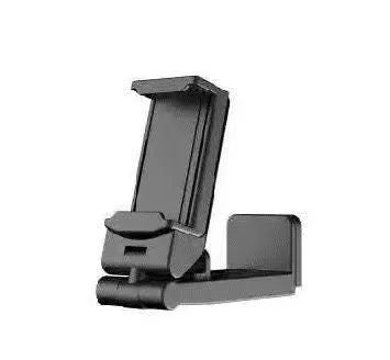 Foldable rotating phone holder in black, grey, or green colours showing universal smartphone compatibility