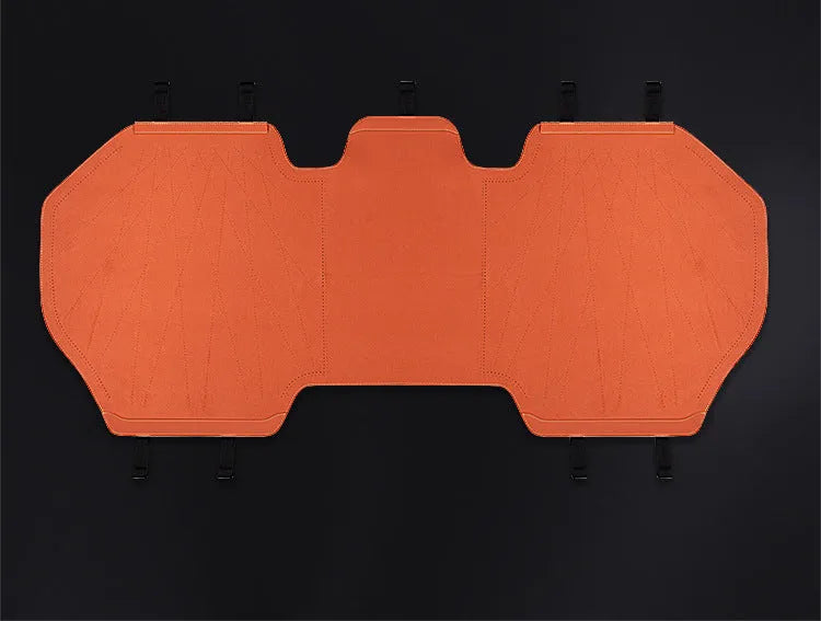 Tailored ultra thin fur car seat cover shown in a choice of colours including orange and mint green.