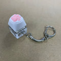 Electronic decompression button game keychain toy with sound, duck style