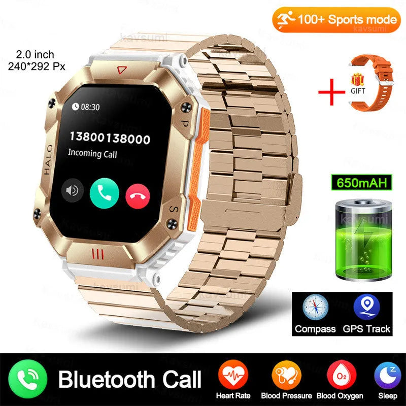 Android GPS fitness smart watch for women with titanium alloy case and multiple strap options