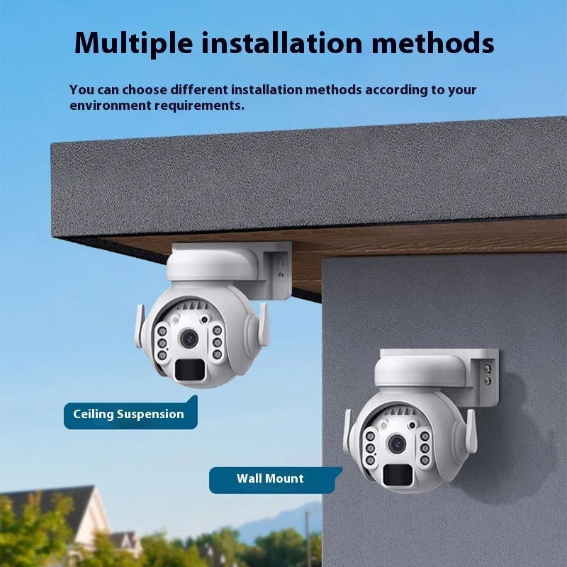 Solar-powered wireless security camera with 3MP resolution and full colour night vision capability