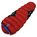 Mummy-style camping sleeping bag in a compression sack, shown in Army Green colour option.