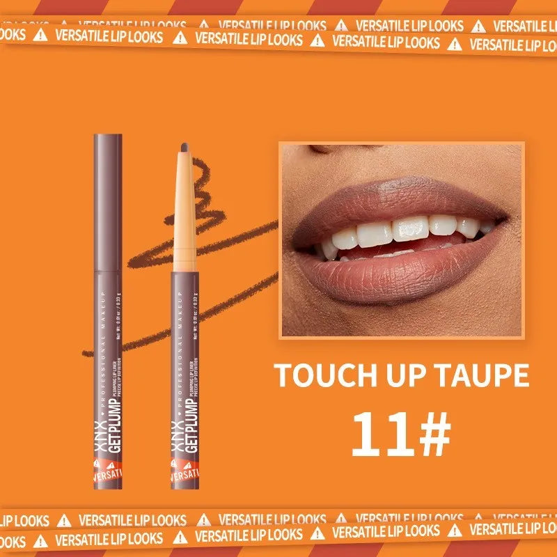 12 colour rotation lip liner set in shades from DUCKING CLEAR to DOUBLE DOSE with 3.5g each