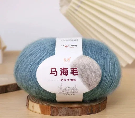 Mohair Inverness thread wool ball for DIY scarf weaving kit in assorted colours