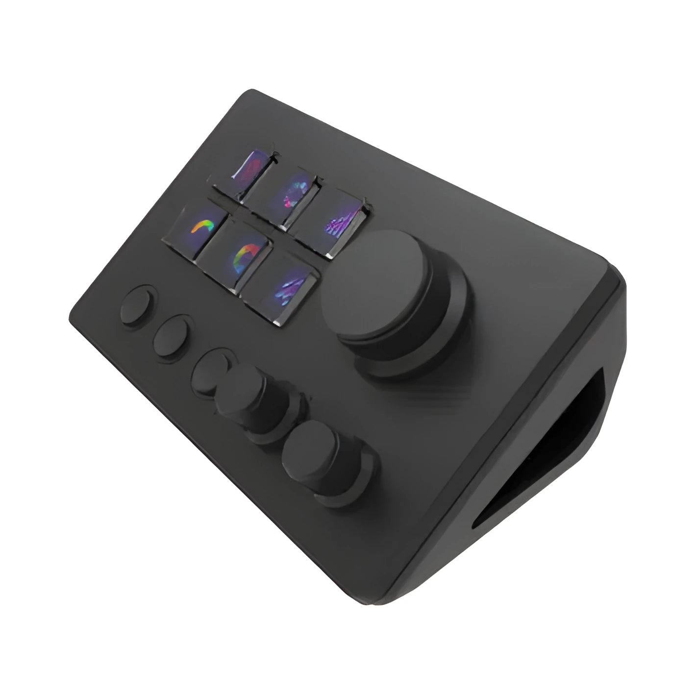 Visual Keyboard N3 silicone USB keypad in black and white with 2m cable and mounting bracket