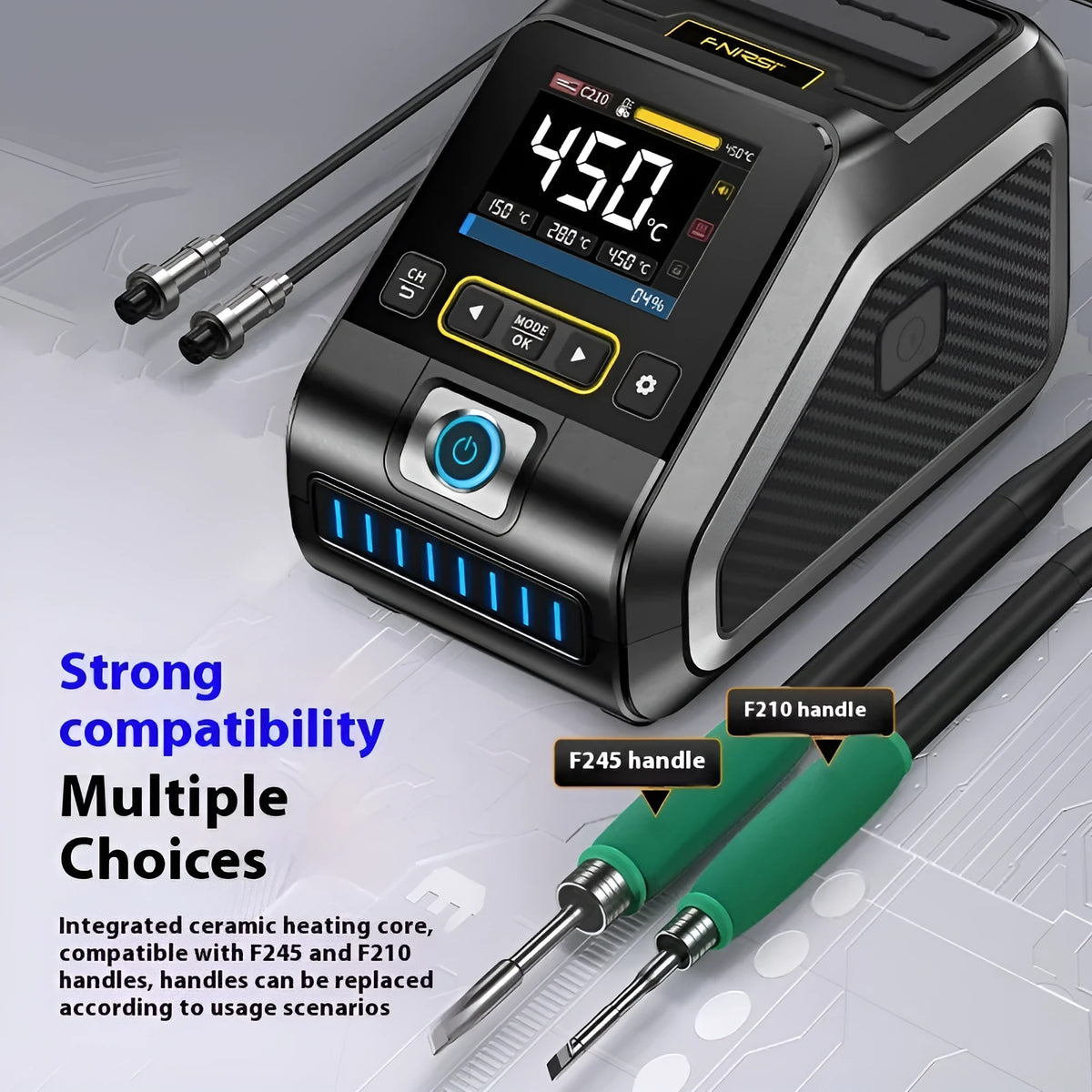 Intelligent constant temperature soldering station with plug-in heating core, 110-250V input, for maintenance and welding