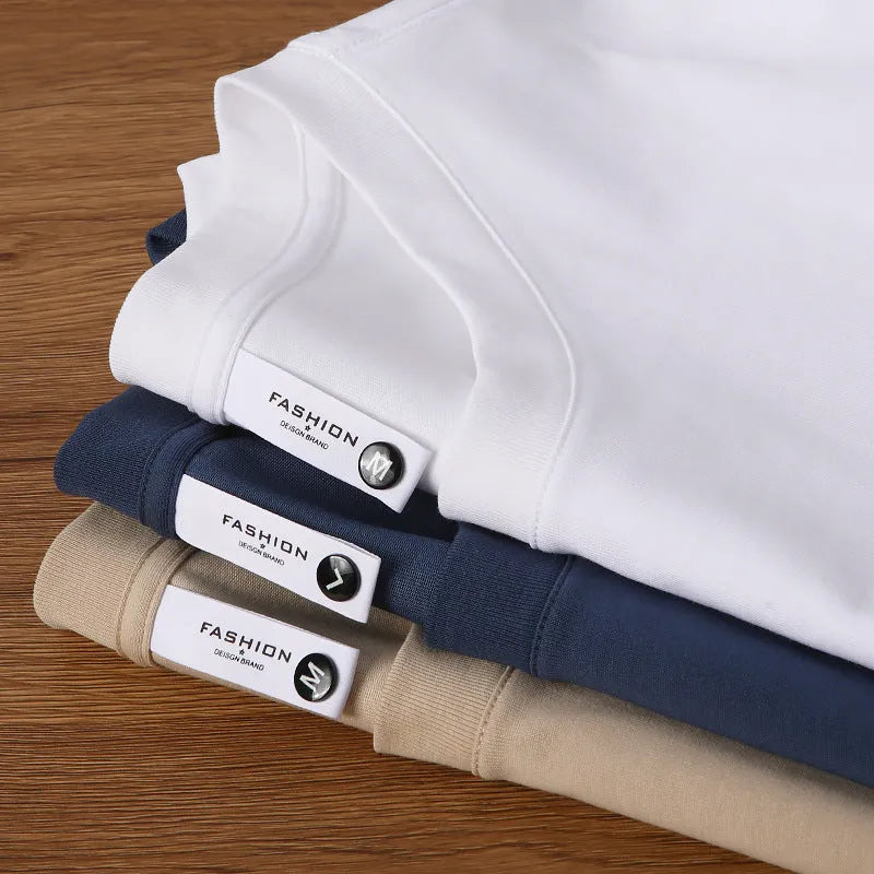 Heavy T-shirt 230g drop shoulder loose fit cotton blend in eight colour options