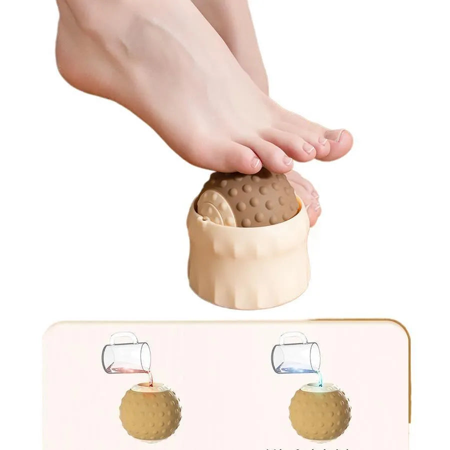Caramel mocha massage ball set for hot and cold muscle therapy