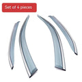 Jeep Wrangler side window rain visors, 4-piece PVC set for 2007-2021 models.