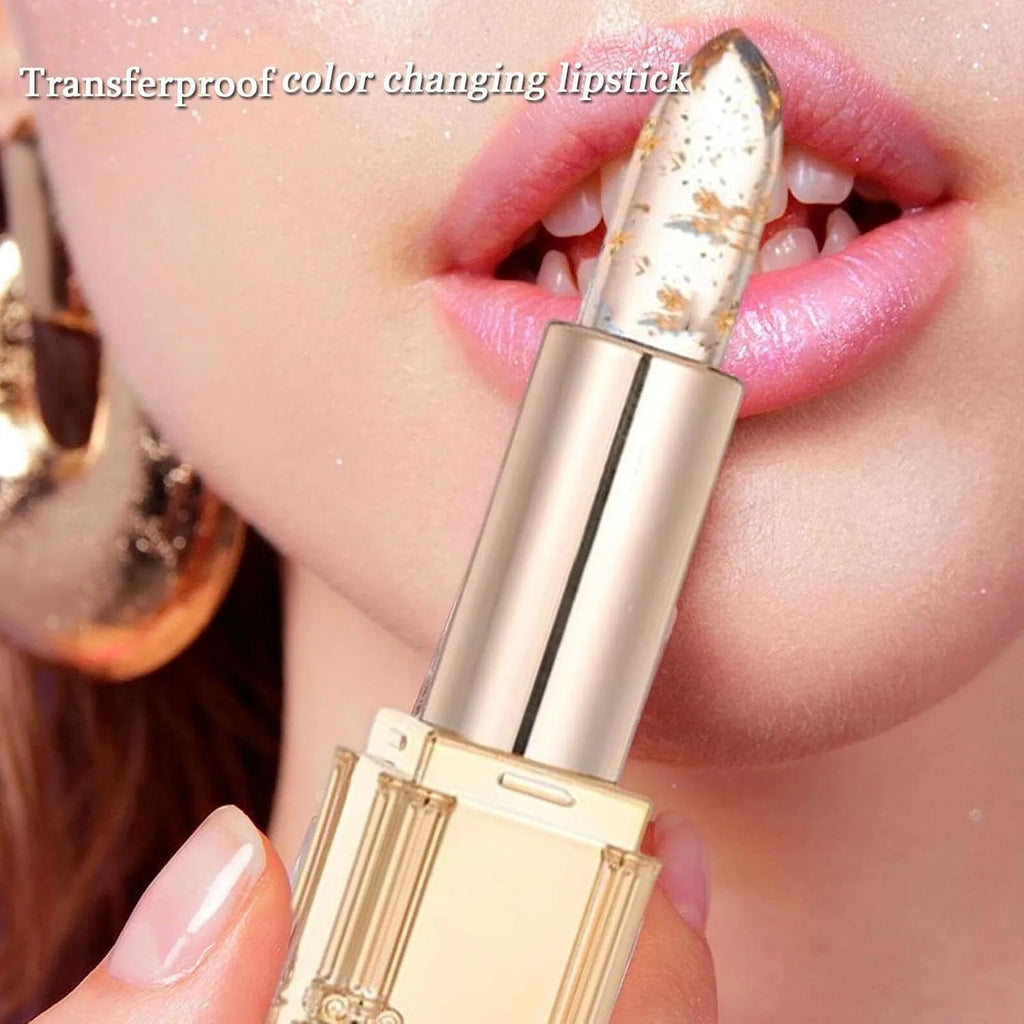 Gilding Temperature Change Lip Balm 3.5g transparent lipstick-style bullet with colour-change effect