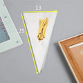 OPP triangle plastic packaging bag with integrated tie wire closure in three size options
