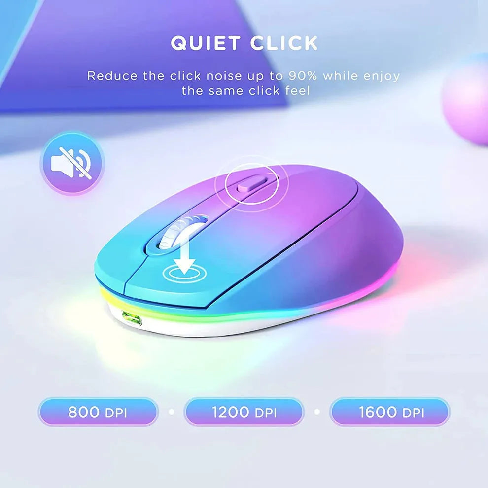 24g wireless rechargeable ergonomic mouse in colour CP008557 next to its USB charging cable