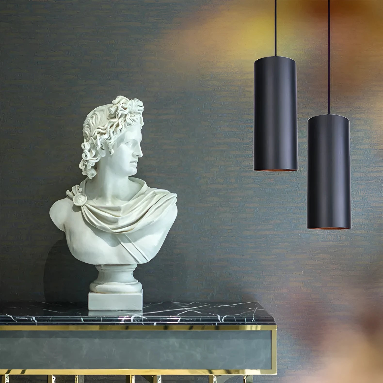 Retro iron art chandelier with industrial design and matte black finish