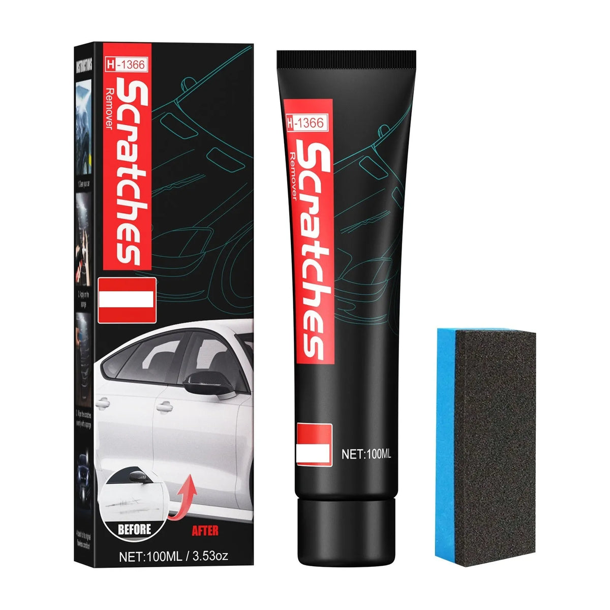 60ml automotive scratch repair cream container for car paint scratch removal