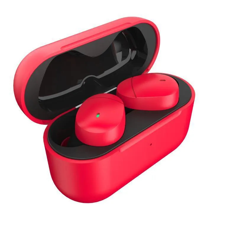 Flame red Qualcomm QCC3040 Bluetooth 5.2 wireless earphones with charging case