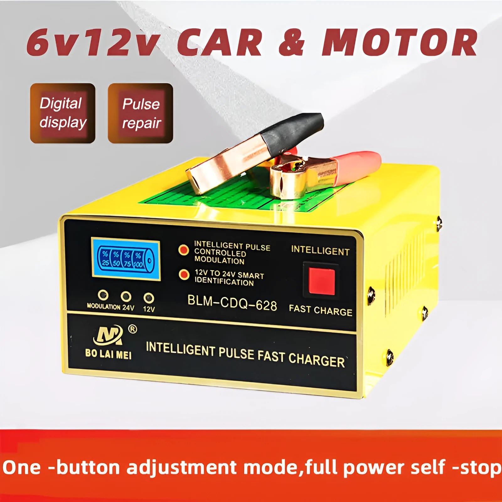 BT 168 car battery charger for 12V and 24V lead acid automotive batteries with US plug