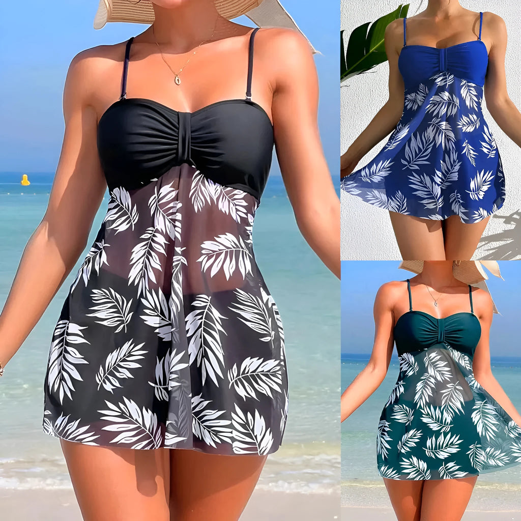 Women's high-waisted swimsuit boxer shorts in black, blue, and peacock green colours.