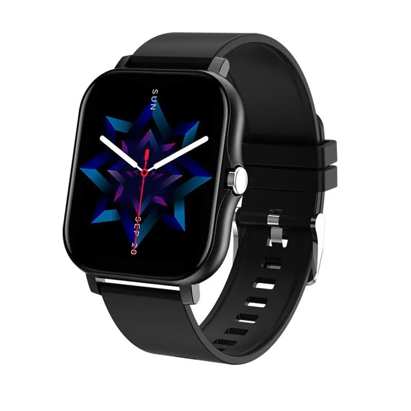Z60 smart watch with Bluetooth connectivity and silicone strap in black