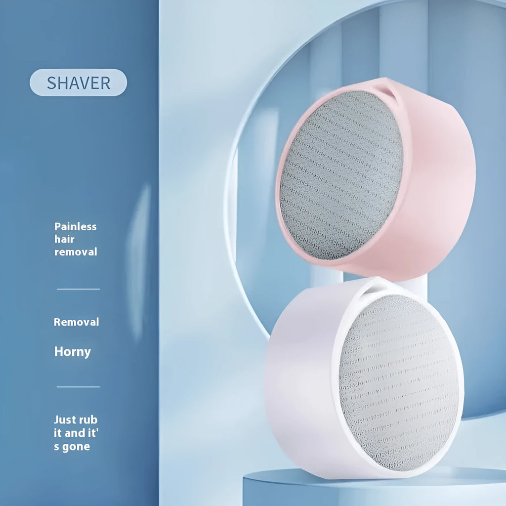 White electric epilator hair removal device with 2-in-1 design on a plain background