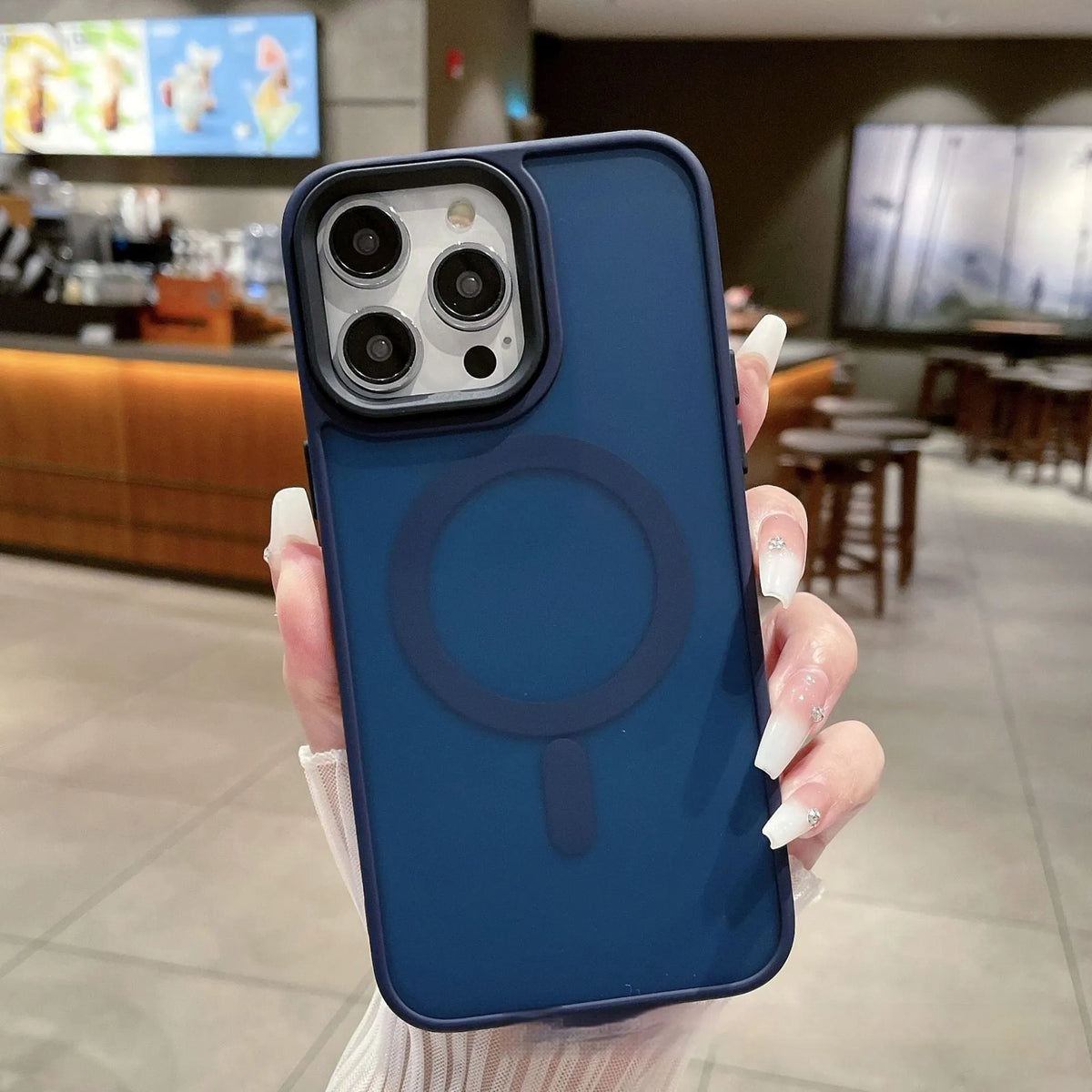 Frosted magnetic suction hard phone case for Apple iPhone 16 in multiple colour options