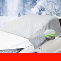 Magnetic anti frost car snow cover with aluminium foil and magnets on windscreen
