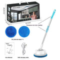 Wireless electric window cleaning robot for ceiling and inner and outer windows, plastic body, blue and white options