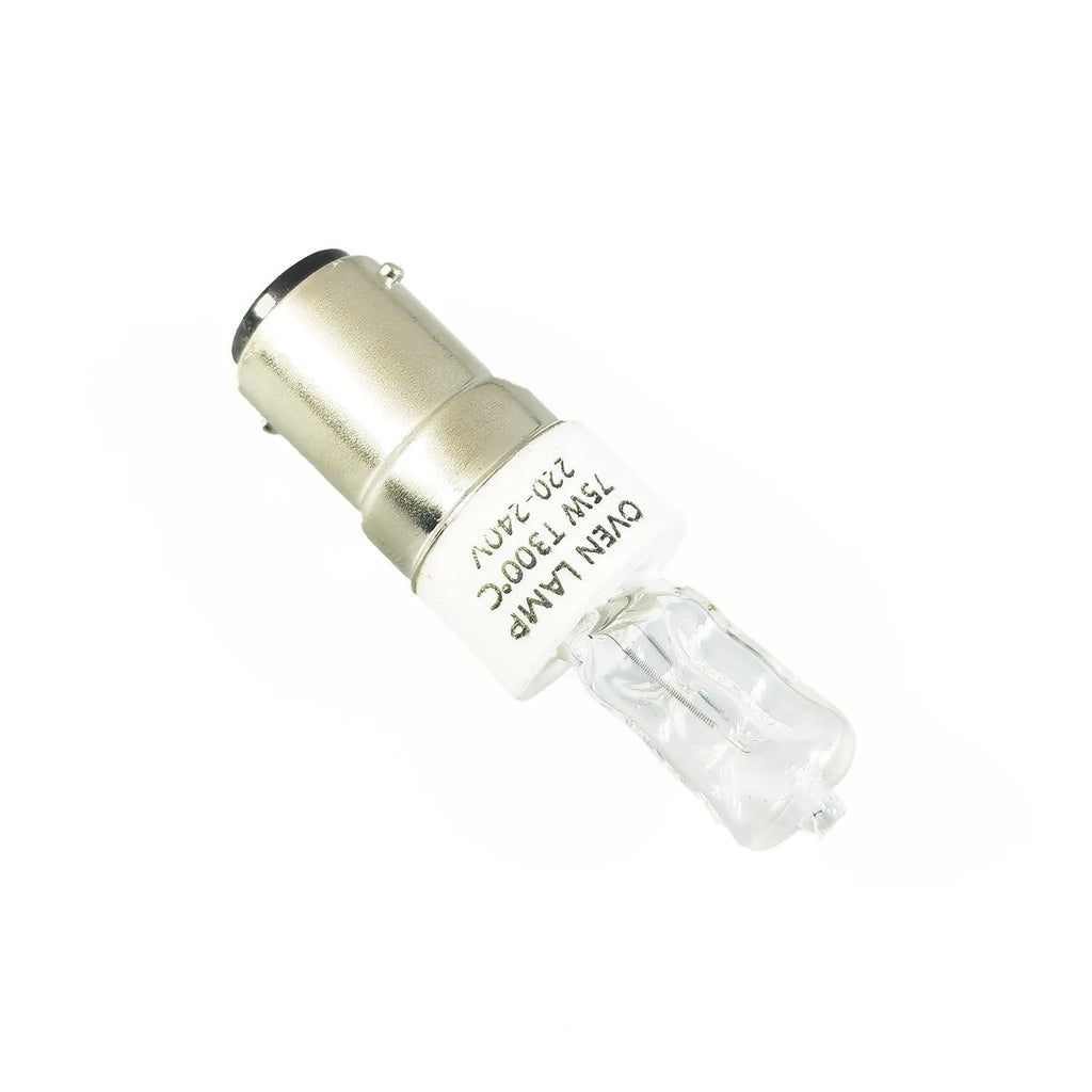 220V 75W BA15D halogen oven lamp with 60mm length and 500°C heat resistance