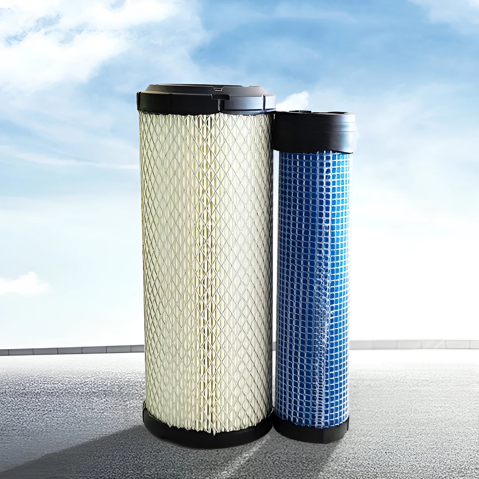 Donaldson 1027 heavy-duty air filter with folding element and wood pulp filter paper construction