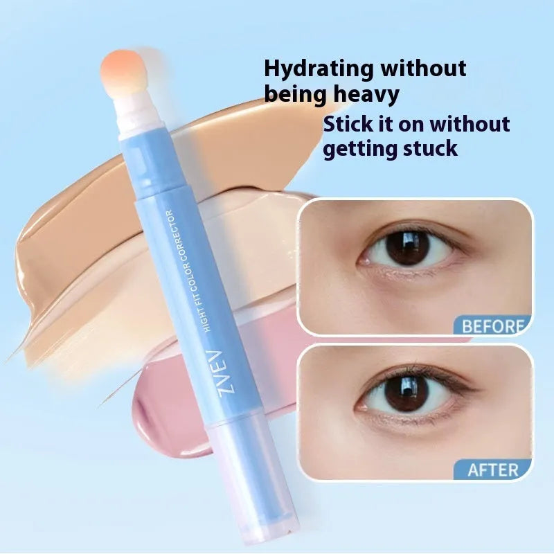 Concealer pen with sponge brush head in three colour options