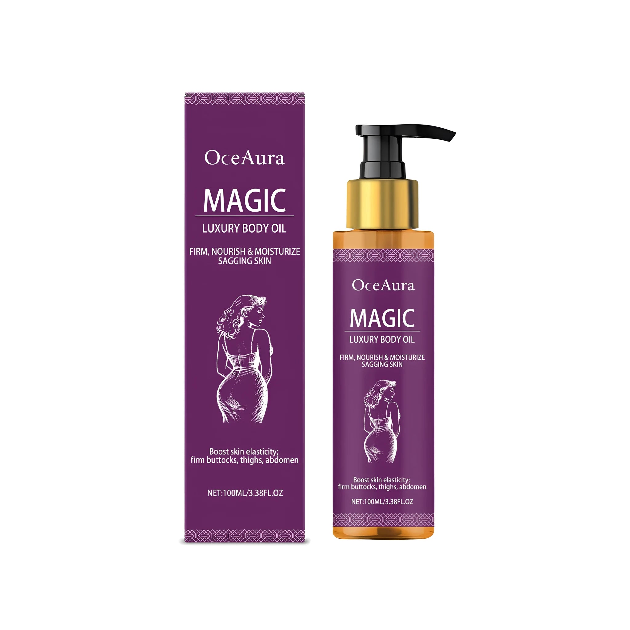 100ml bottle of luxury hydrating body oil with plant oil blend.