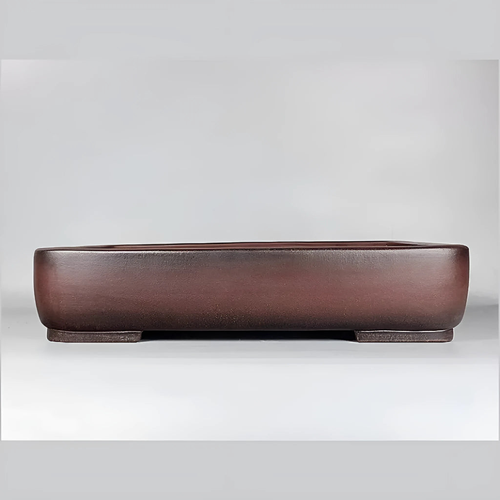 Handmade antique rectangular purple clay flower pot with measurements 60x44x13cm