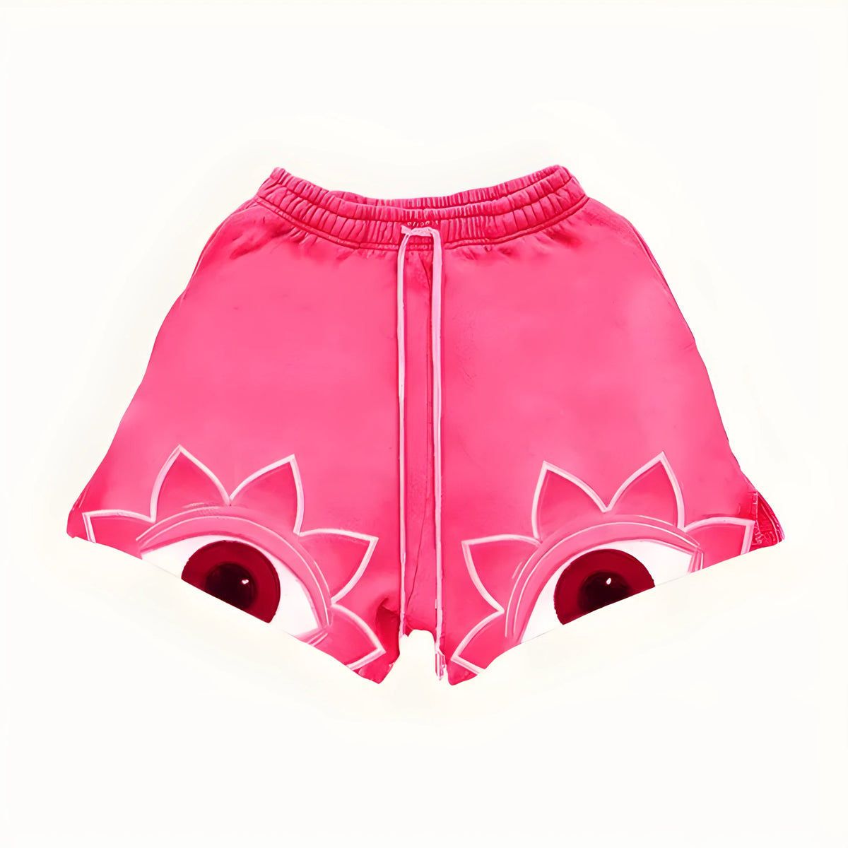 Pink polyester fashion shorts for women, available in sizes M to 3XL, casual design