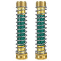 Brass spring hose connector with spiral spring measuring 15 cm for garden watering
