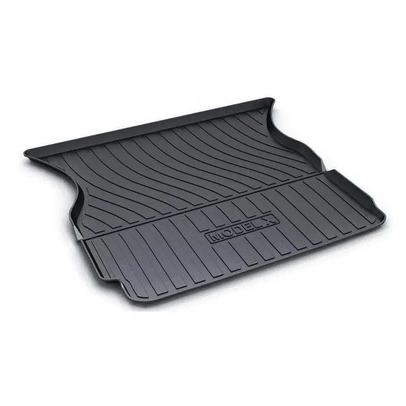 Custom rubber and TPE floor mat set for Tesla Model 3, Y, X, and S interior protection.