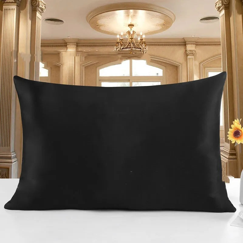 Double-sided 19 M silk pillowcase in a choice of colours including cement grey and lotus pink.