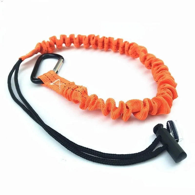 Orange fishing rod anti-separation safety rope measuring 90cm with 10kg load capacity
