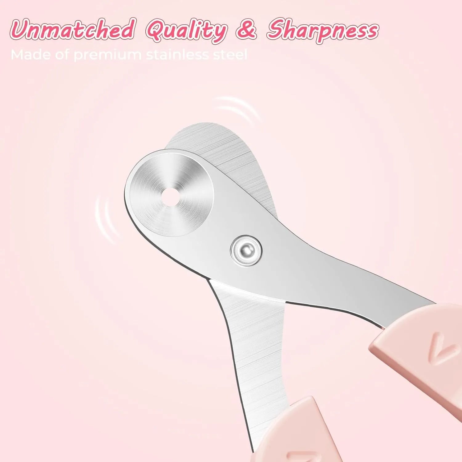 Blue cat nail clipper with positioning hole guide and ergonomic handle
