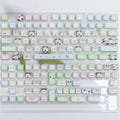 PBT sublimation key cap full set with colourful cute puppy cartoon design for mechanical keyboards