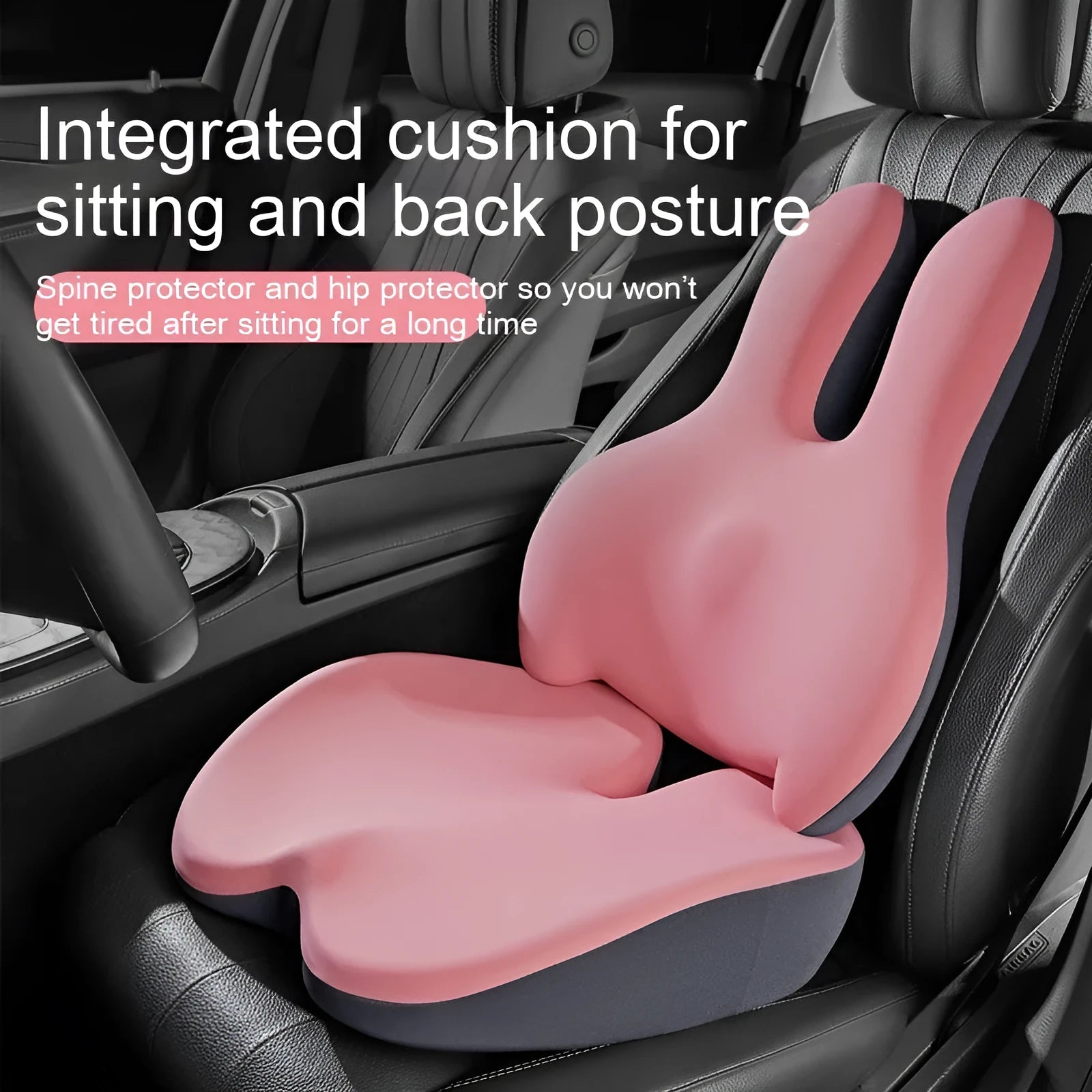 Car seat cushion set with separate lumbar support pad in five colour options