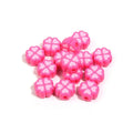 15mm frosted acrylic four-leaf clover beads with love pattern in mixed colours for crafts