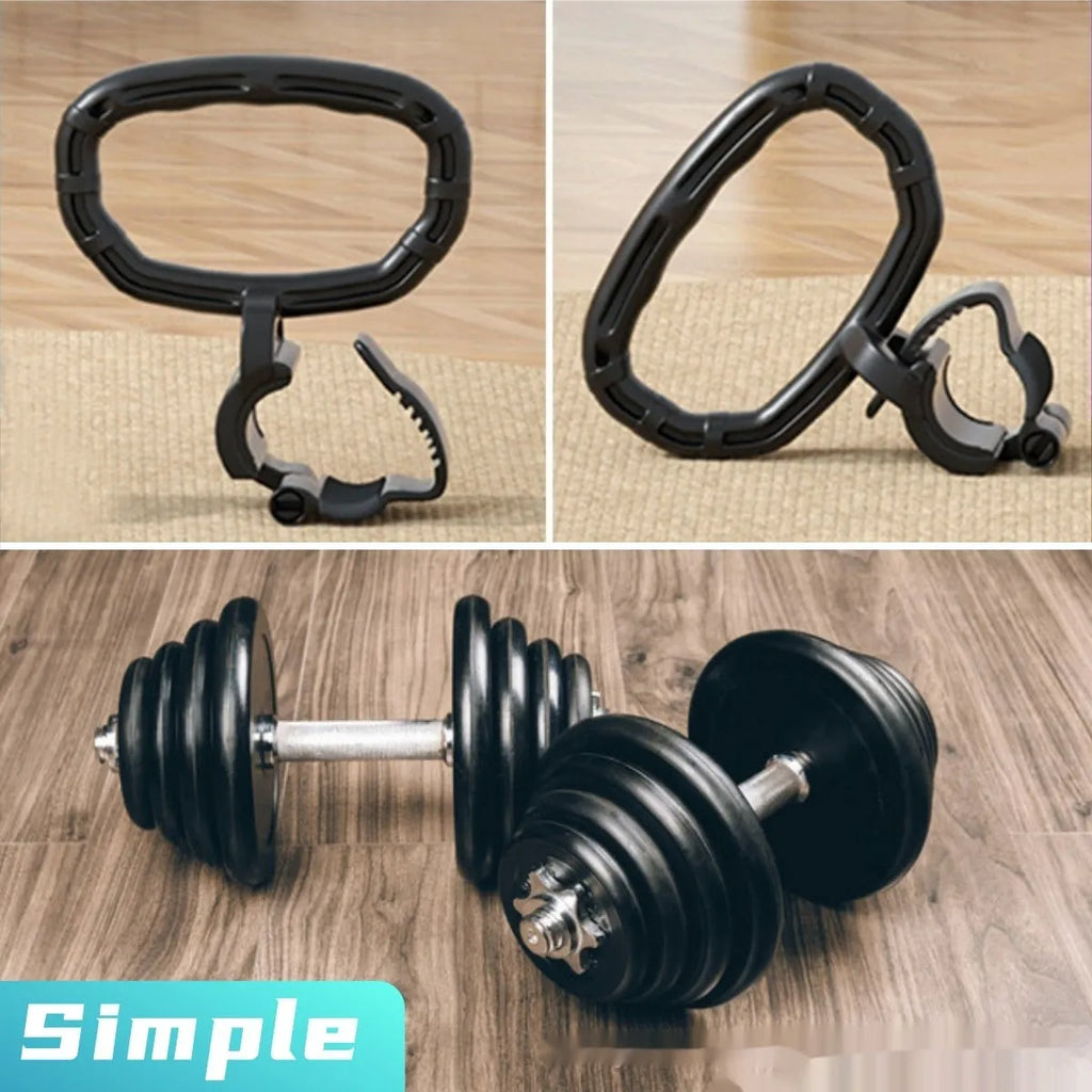 Adjustable weight fitness camp kettlebell handle in PP material, Black colour, size 21x19cm