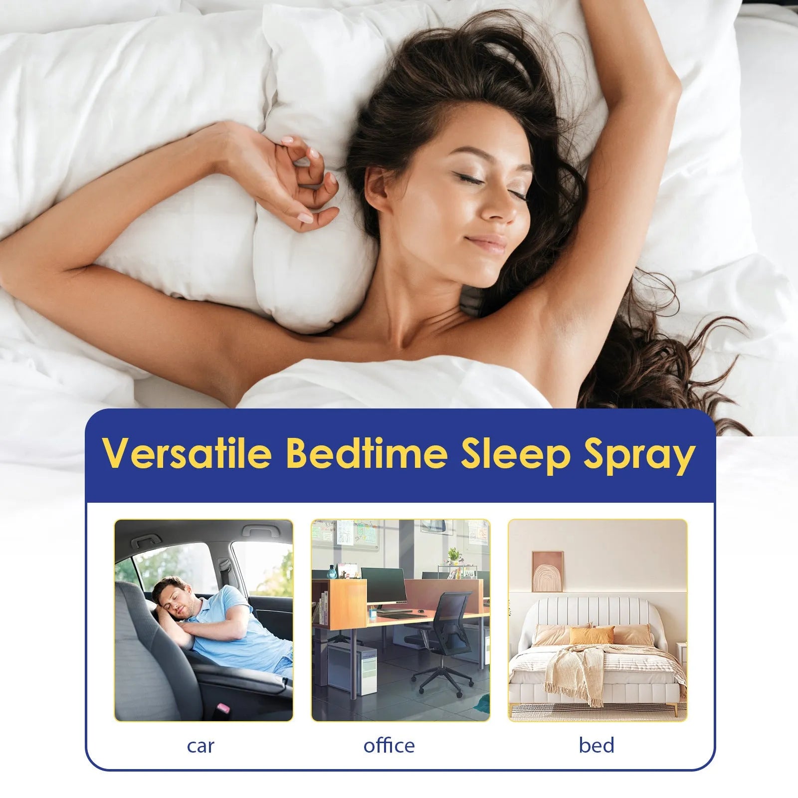 60 ml lavender sleep care aromatherapy spray bottle for body stress relief before bedtime